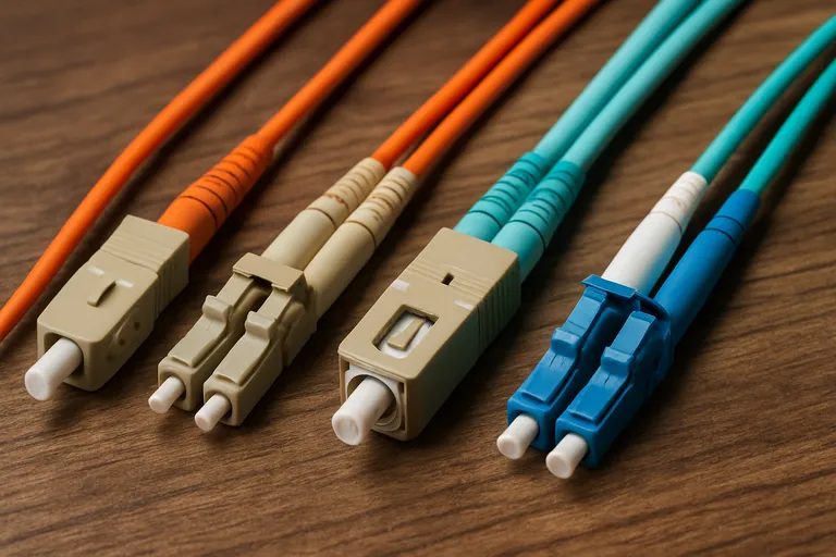 Typen glasvezel en connectoren