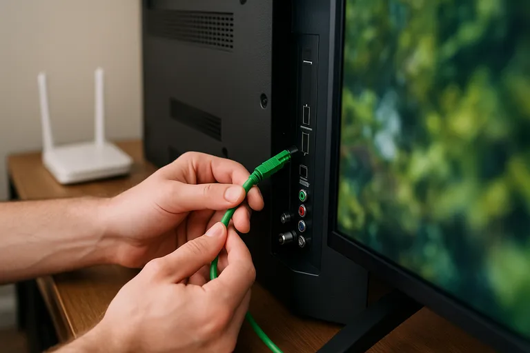 Installatie en aansluiten: glasvezel naar TV